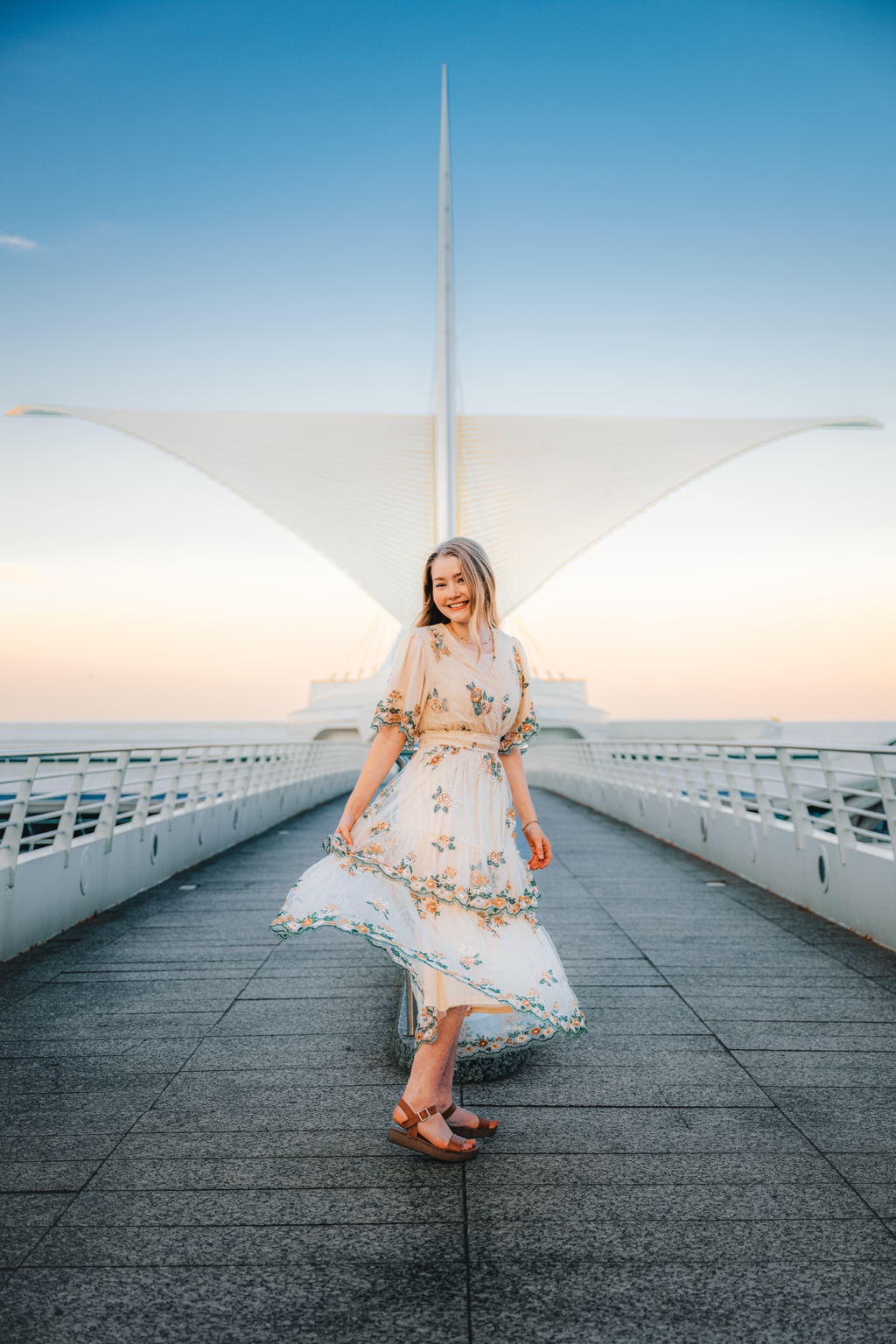 Portrait on a bridge