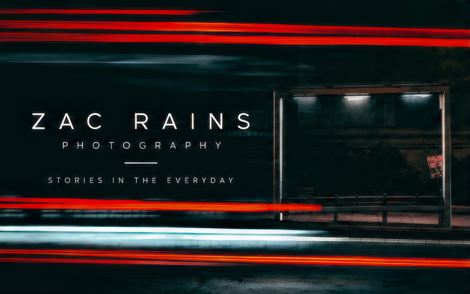 Zac Rains Photography business card front
